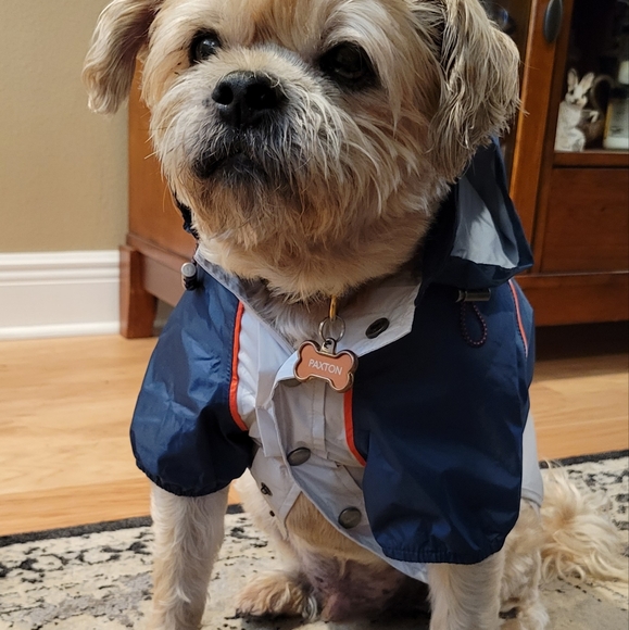 ❤️ Host Pick ❤️ Lightweight Dog Hooded Rain Jacket M - Picture 6 of 16